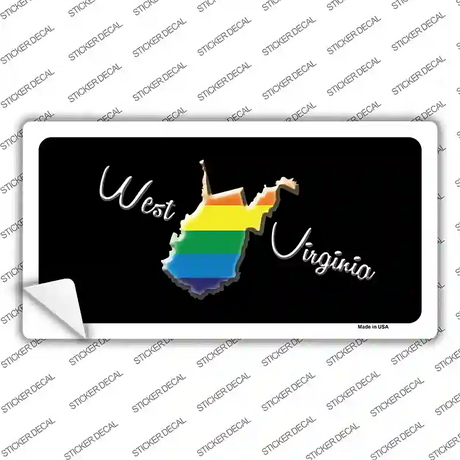 West Virginia Rainbow Novelty Sticker Decal
