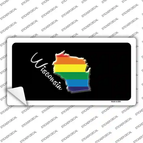 Wisconsin Rainbow Novelty Sticker Decal