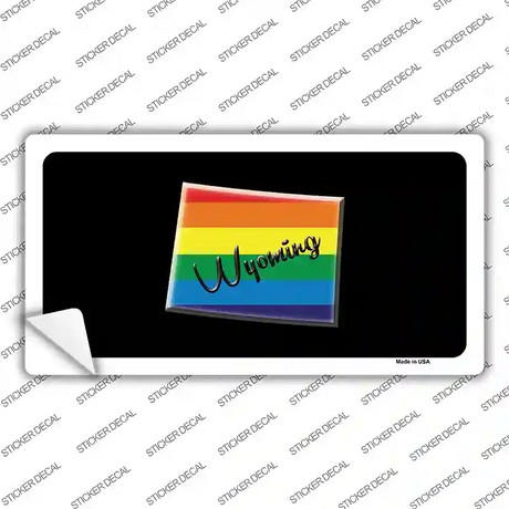 Wyoming Rainbow Novelty Sticker Decal
