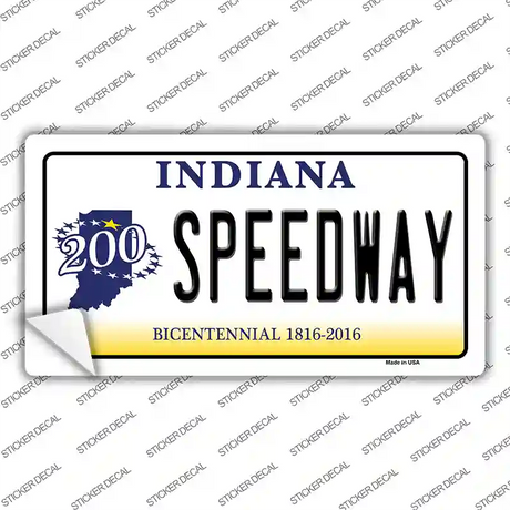 Speedway Indiana Novelty Sticker Decal