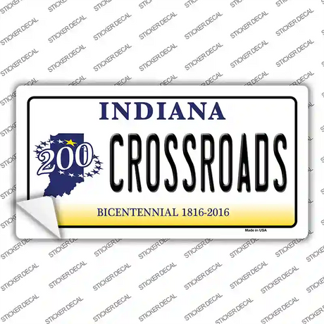 Crossroads Indiana Novelty Sticker Decal
