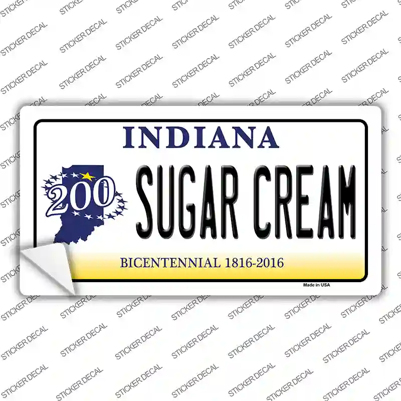 Sugar Cream Indiana Novelty Sticker Decal
