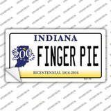 Finger Pie Indiana Novelty Sticker Decal