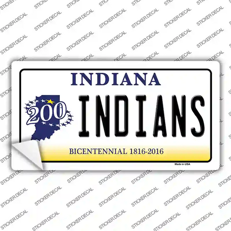 Indians Indiana Novelty Sticker Decal