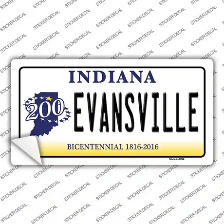 Evansville Indiana Novelty Sticker Decal