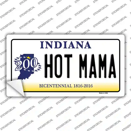 Hot Mama Indiana Novelty Sticker Decal
