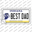 Best Dad Indiana Bacnkground Novelty Sticker Decal