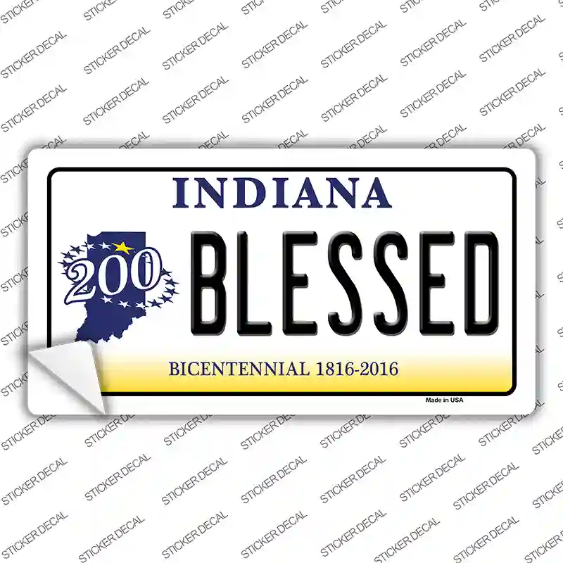 Blessed Indiana Novelty Sticker Decal