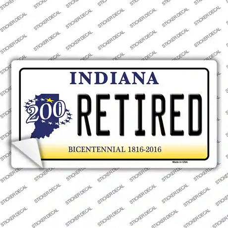 Retired Indiana Novelty Sticker Decal