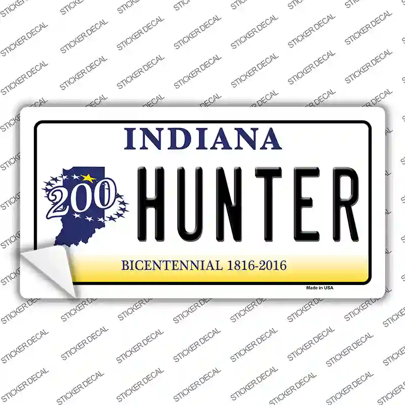 Hunter Indiana Background Novelty Sticker Decal