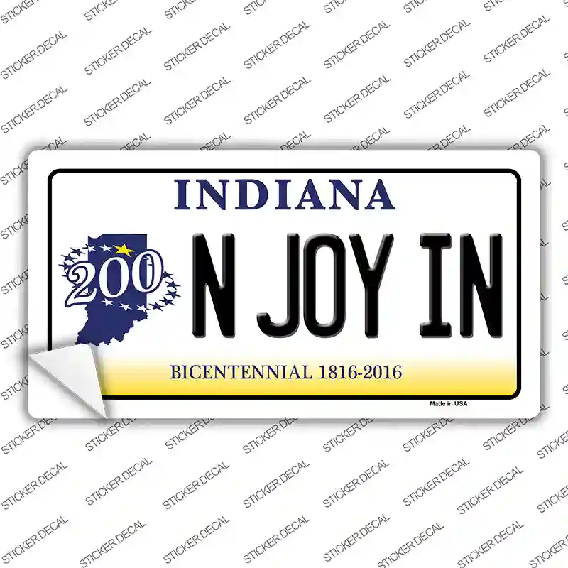 N Joy Indiana Novelty Sticker Decal