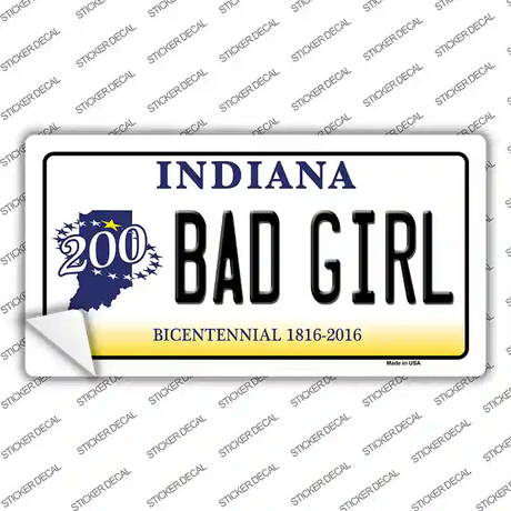 Bad Girl Indiana Novelty Sticker Decal