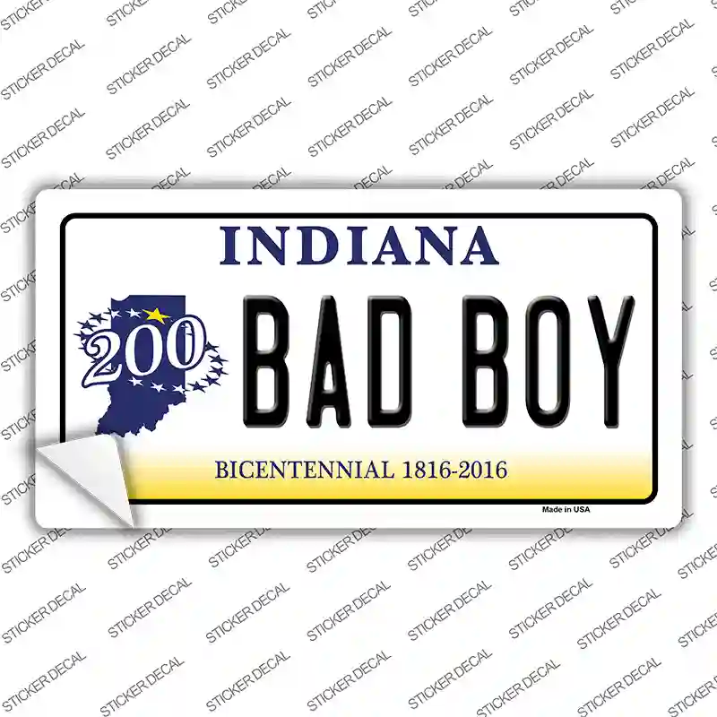 Bad Boy Indiana Novelty Sticker Decal