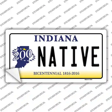 Native Indiana Novelty Sticker Decal