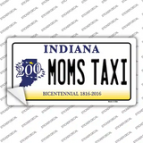 Moms Taxi Indiana Novelty Sticker Decal