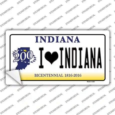 I Love Indiana Novelty Sticker Decal