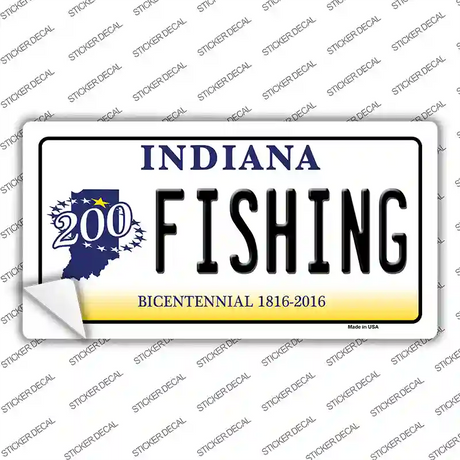 Fishing Indiana Novelty Sticker Decal