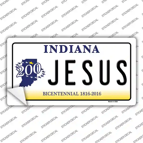 Jesus Indiana Novelty Sticker Decal