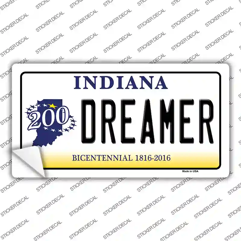 Dreamer Indiana Novelty Sticker Decal