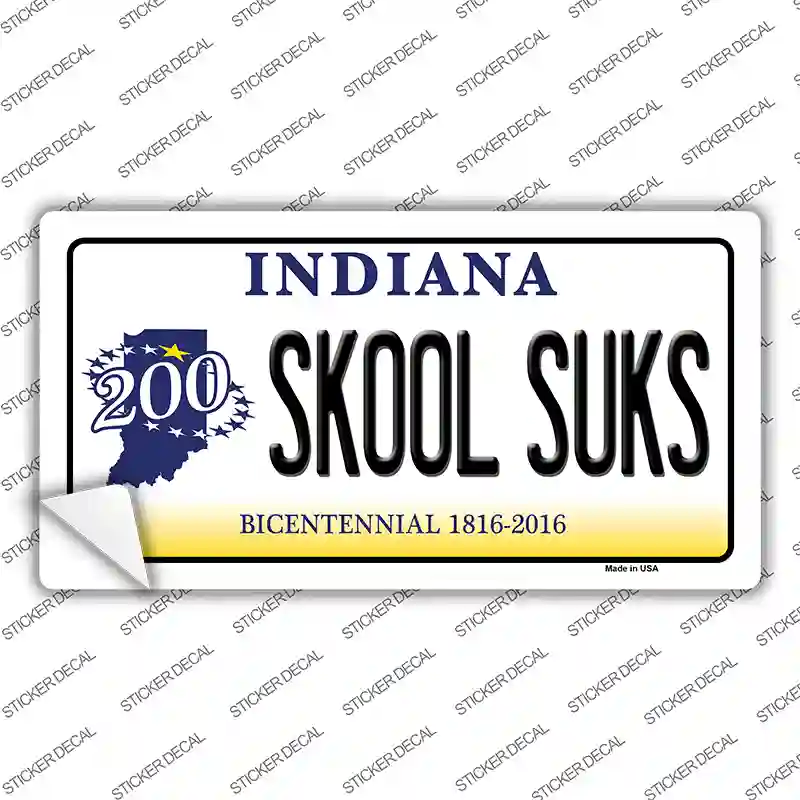 Skook Suks Indiana Novelty Sticker Decal