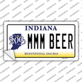 MMM Beer Indiana Novelty Sticker Decal