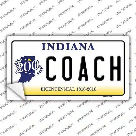 Coach Indiana Novelty Sticker Decal
