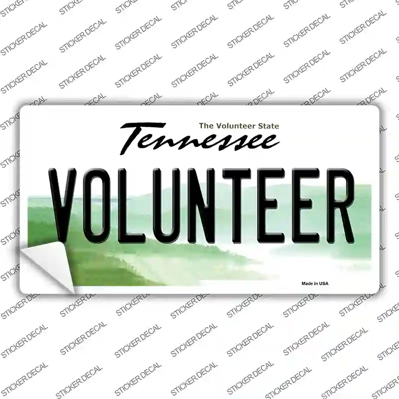 Volunteer Tennessee Novelty Sticker Decal