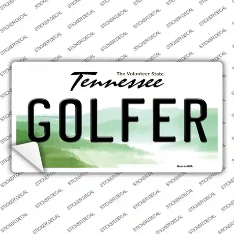 Golfer Tennessee Novelty Sticker Decal