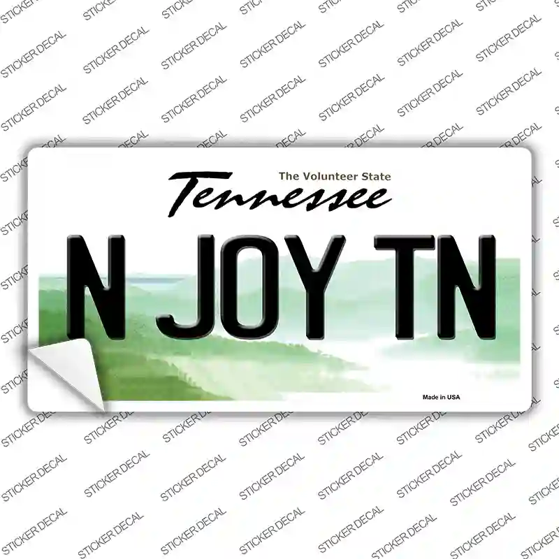 N Joy Tennessee Novelty Sticker Decal