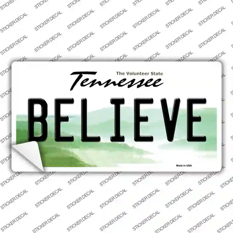Believe Tennessee Novelty Sticker Decal