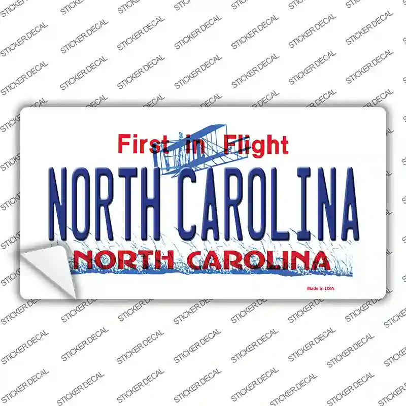 North Carolina Background Novelty Sticker Decal