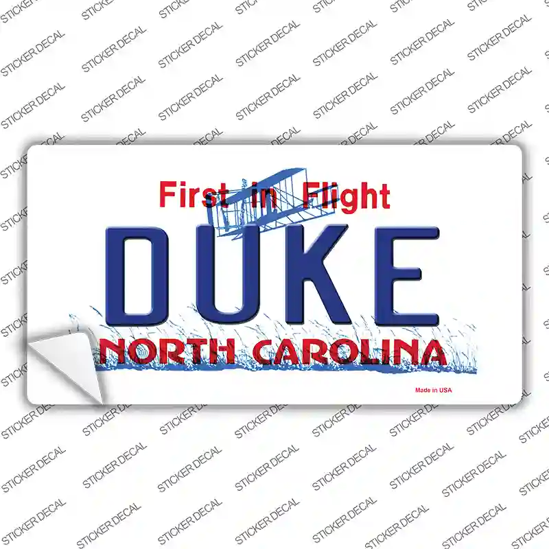 Duke North Carolina Novelty Sticker Decal