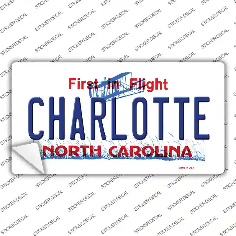 Charlotte North Carolina Novelty Sticker Decal