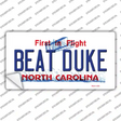 Beat Duke North Carolina Novelty Sticker Decal