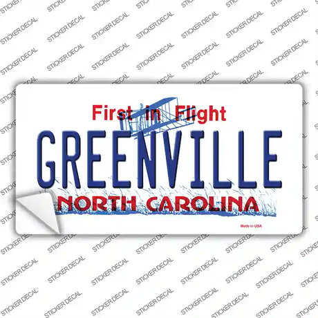Greenville North Carolina Novelty Sticker Decal