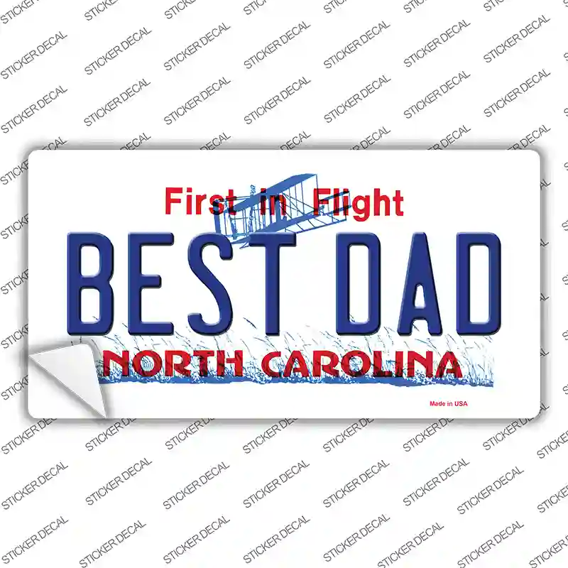 Best Dad North Carolina Novelty Sticker Decal