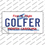 Golfer North Carolina Novelty Sticker Decal