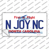 N Joy North Carolina Novelty Sticker Decal