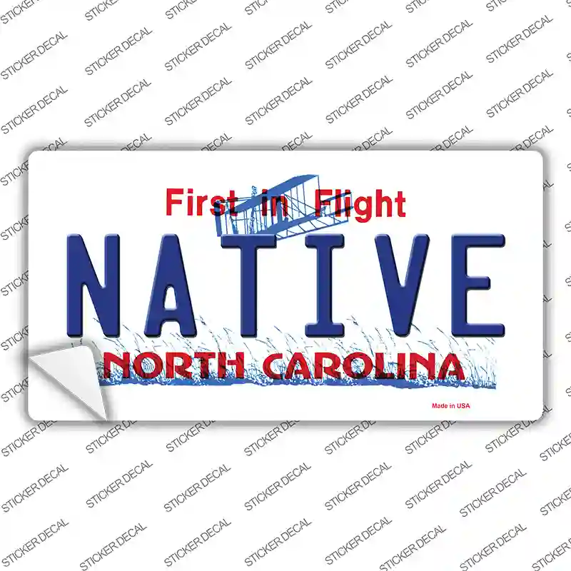 Native North Carolina Novelty Sticker Decal