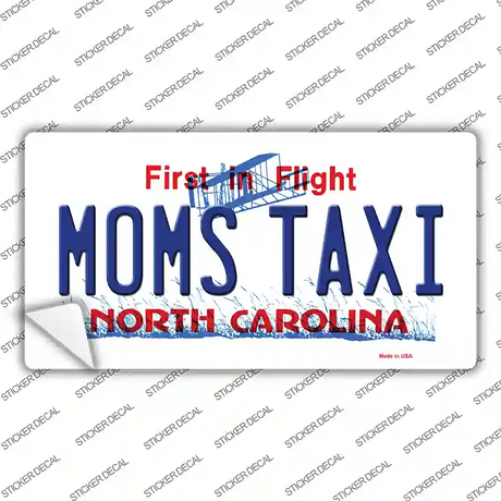 Moms Taxi North Carolina Novelty Sticker Decal