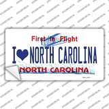 I Love North Carolina Novelty Sticker Decal