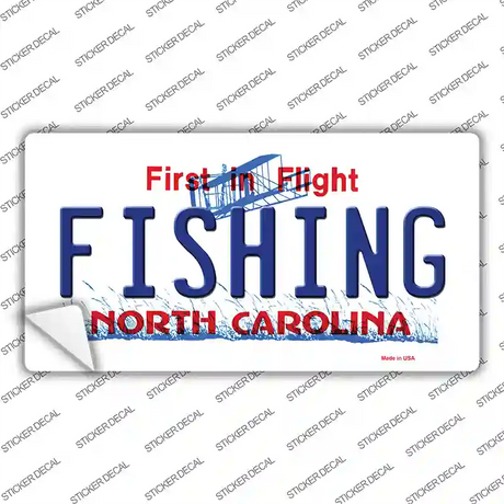 Fishing North Carolina Novelty Sticker Decal