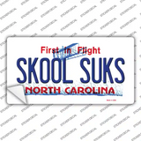 Skool Suks North Carolina Novelty Sticker Decal