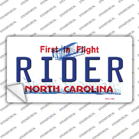 Rider North Carolina Novelty Sticker Decal