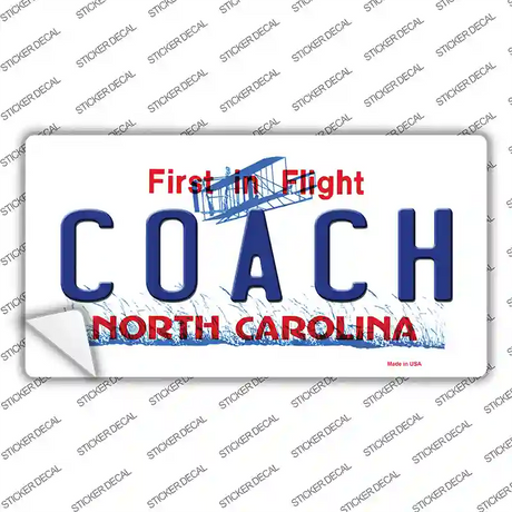 Coach North Carolina Novelty Sticker Decal