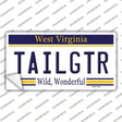 Tailgtr West Virginia Novelty Sticker Decal