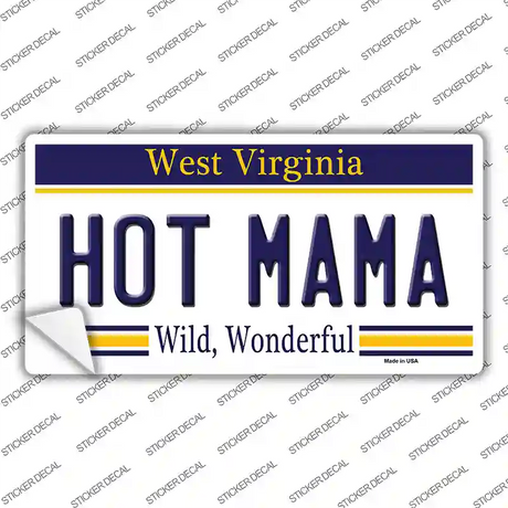 Hot Mama West Virginia Novelty Sticker Decal