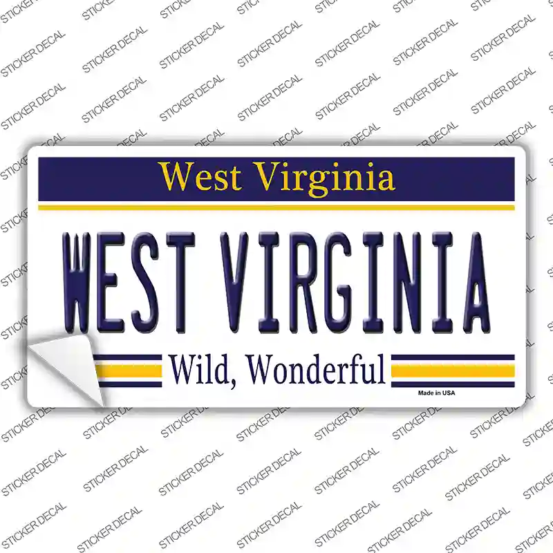 West Virginia Novelty Sticker Decal