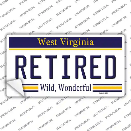 Retired West Virginia Novelty Sticker Decal