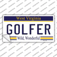 Golfer West Virginia Novelty Sticker Decal